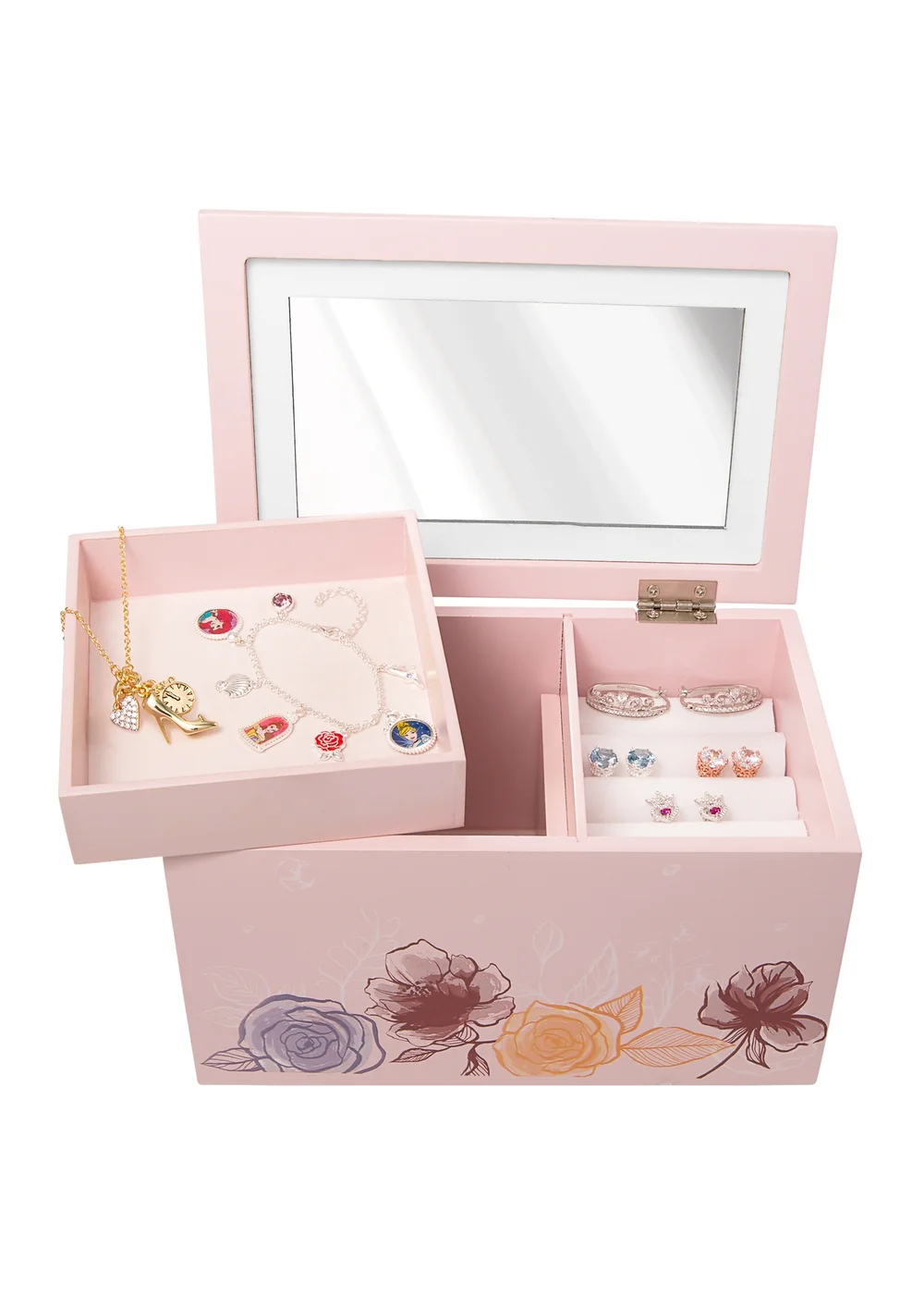 Disney Princess Pink Printed Wooden Jewellery Box - One Size Image 4