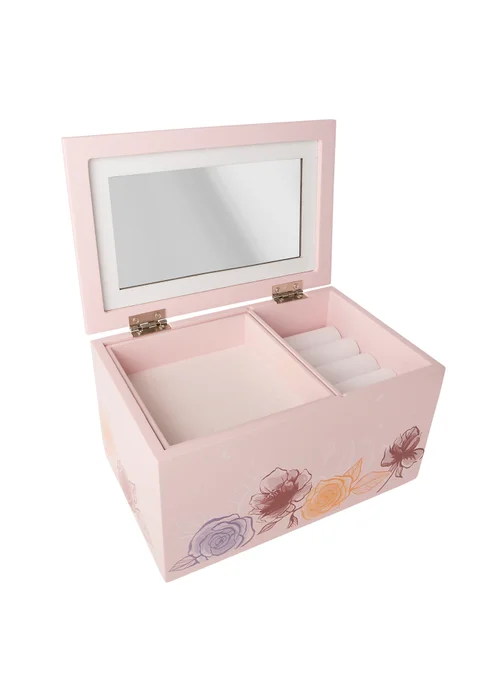 Disney Princess Pink Printed Wooden Jewellery Box - One Size Image 2