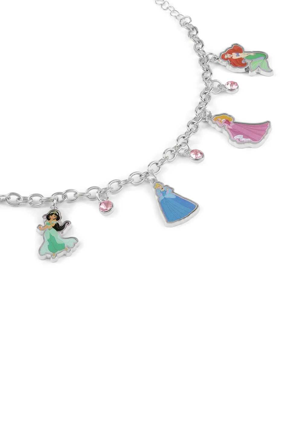 Disney Princess Enamel Costume Crystal Charm Bracelet - One Size Image 2