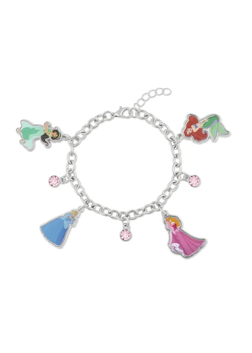Disney Princess Enamel Costume Crystal Charm Bracelet - One Size Image 1