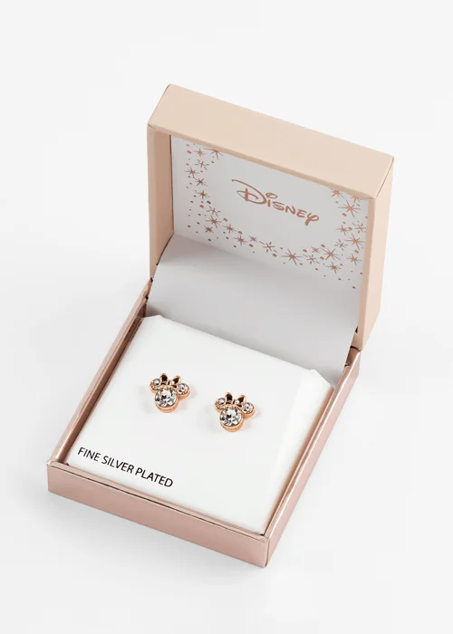 Disney Minnie Mouse Rose Gold Silver Plated Earring Stud - One Size Image 4