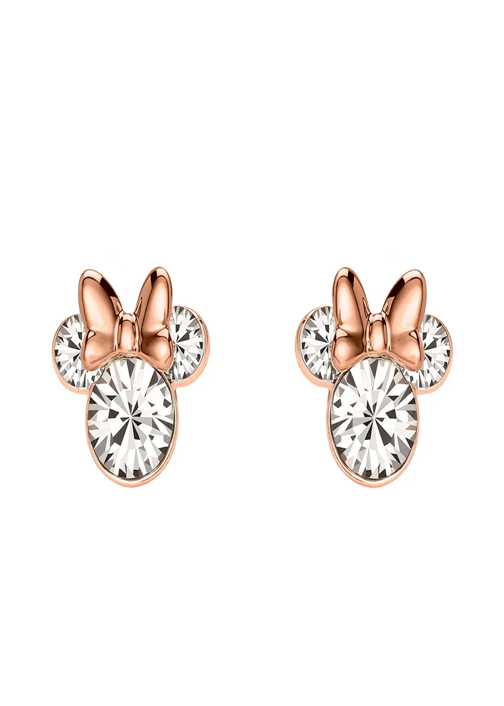 Disney Minnie Mouse Rose Gold Silver Plated Earring Stud - One Size Image 2