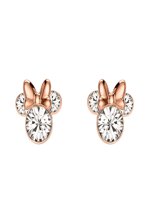 Disney Minnie Mouse Rose Gold Silver Plated Earring Stud - One Size Image 2