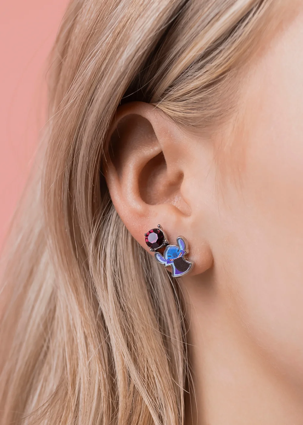 Disney Stitch Blue Costume 3pc Earring Set - One Size Image 3