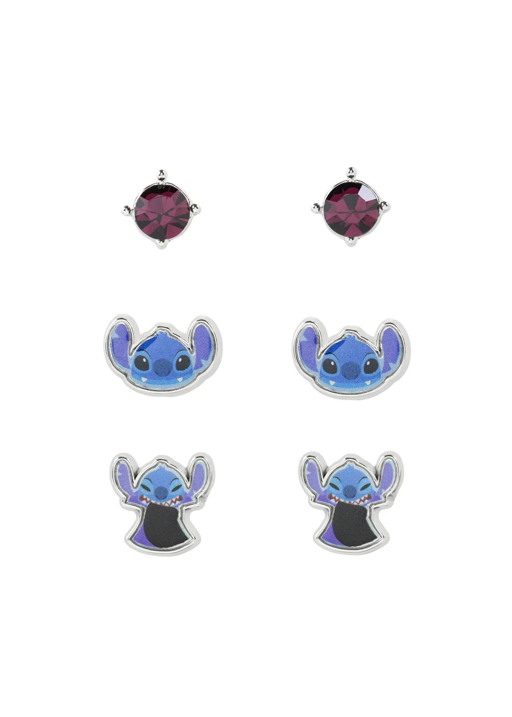 Disney Stitch Blue Costume 3pc Earring Set - One Size Image 1