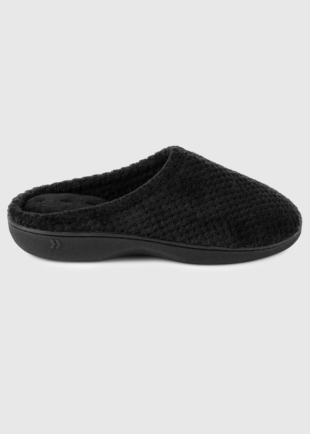 Totes Isotoner Black Popcorn Terry Mule Slippers - 4 Image 4