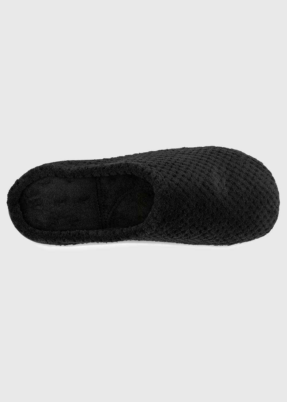Totes Isotoner Black Popcorn Terry Mule Slippers - 4 Image 5
