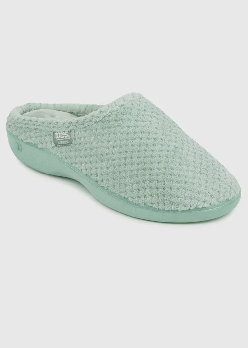Totes Isotoner Mint Popcorn Terry Mule Slippers - 4 Image 3