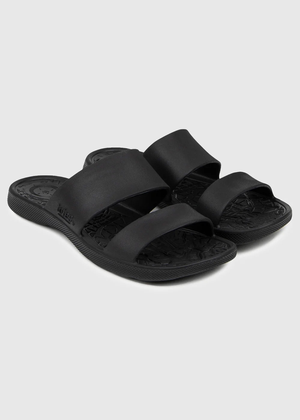 Totes Solbounce Black Double Strap Slide - 4 Image 1