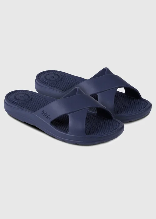 Totes Solbounce Navy Cross Slide - 4 Image 1