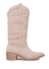Where's That From Beige Suede Desert Cowboy Boots With Embroidery - Size 8 Image 1