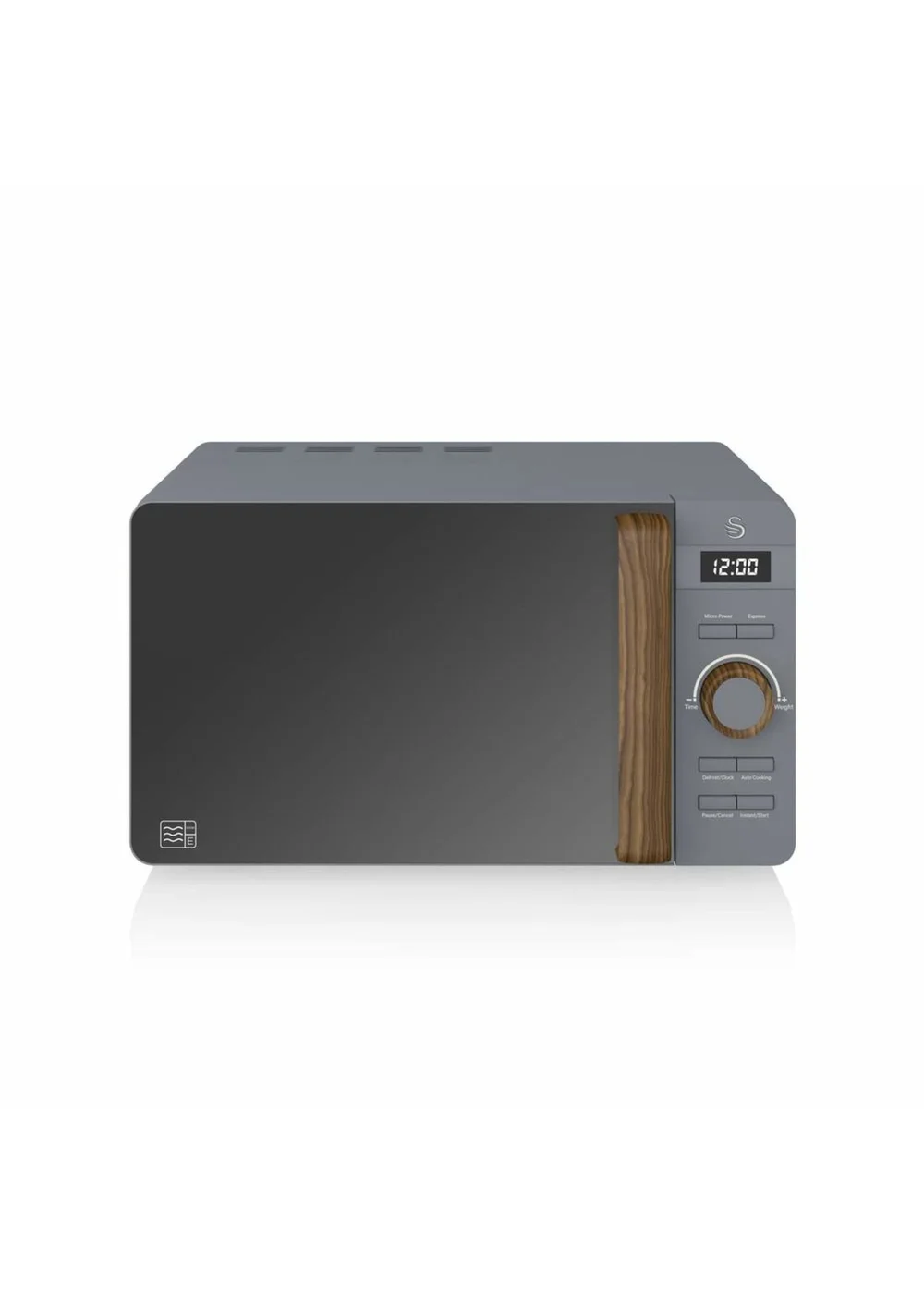 Swan Nordic Grey Digital Microwave (20L) - One Size Image 1