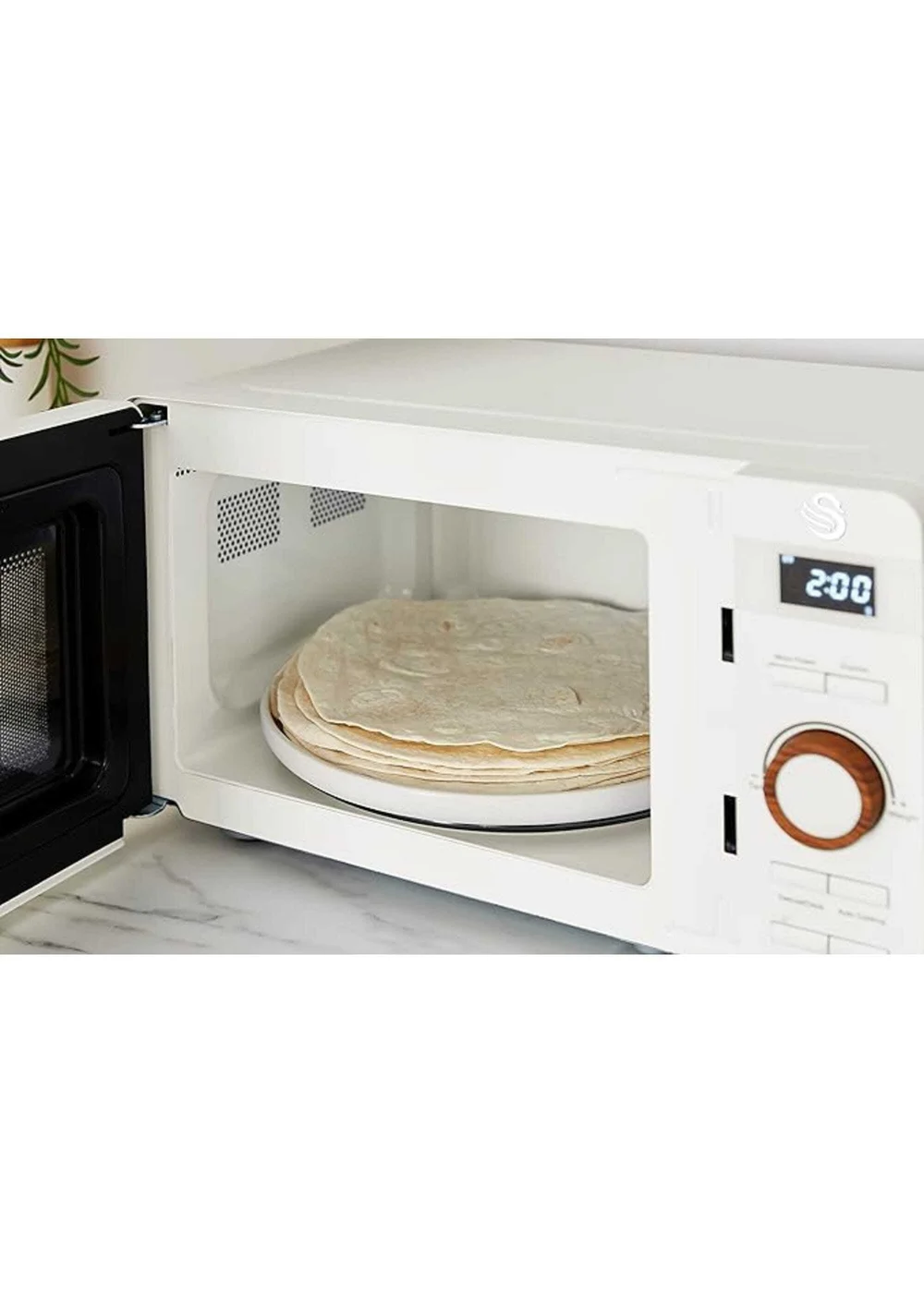 Swan Nordic White Digital Microwave (20L) - One Size Image 3