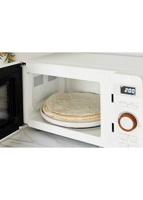 Swan Nordic White Digital Microwave (20L) - One Size Image 3