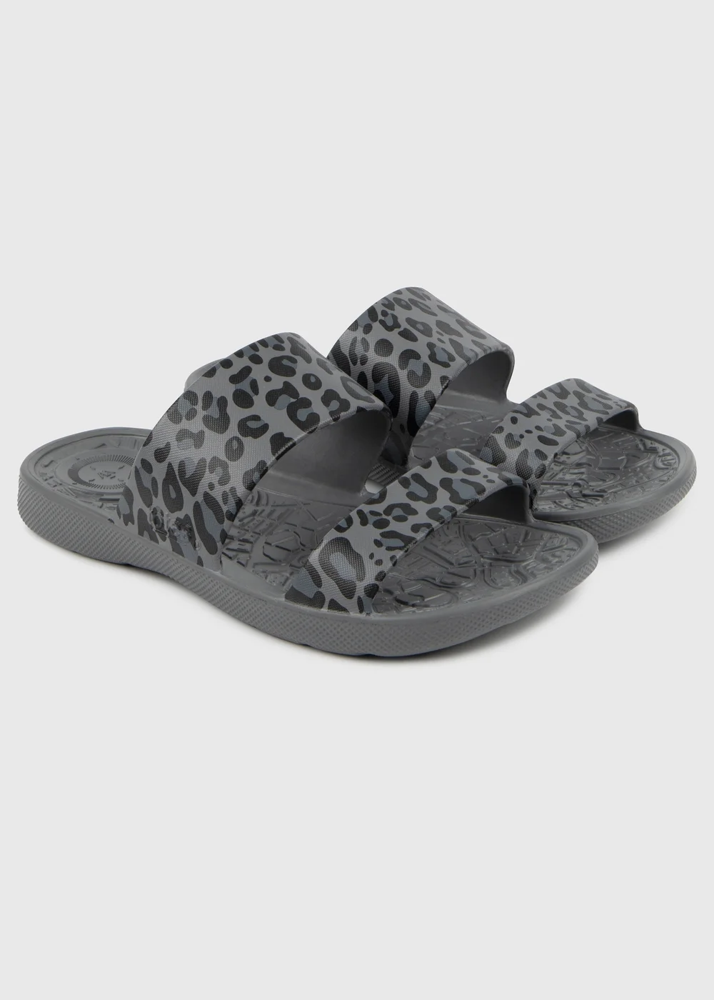 Totes Solbounce Grey Leopard Double Strap Slide - 4 Image 1
