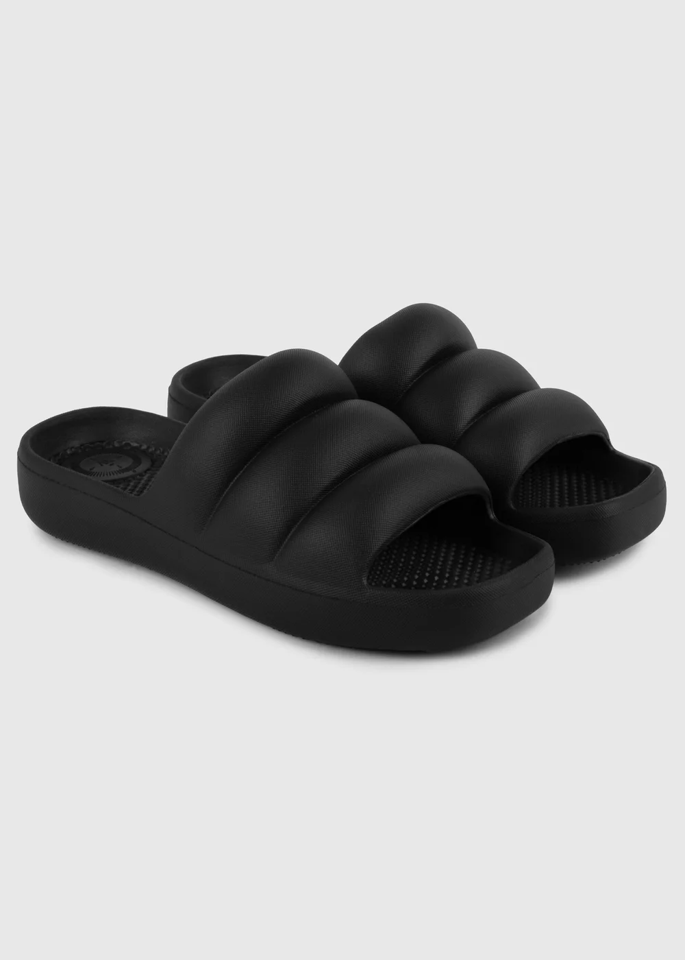 Totes Solbounce Black Puffy Slider - 4 Image 1