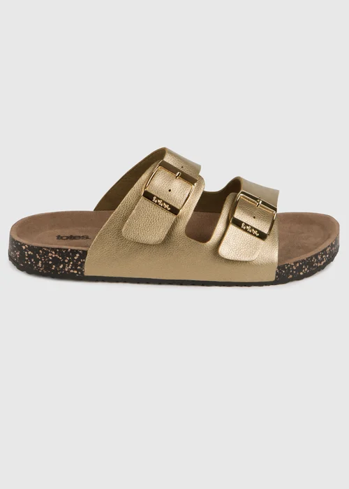 Totes Gold PU Double Buckle Slider - 4 Image 4