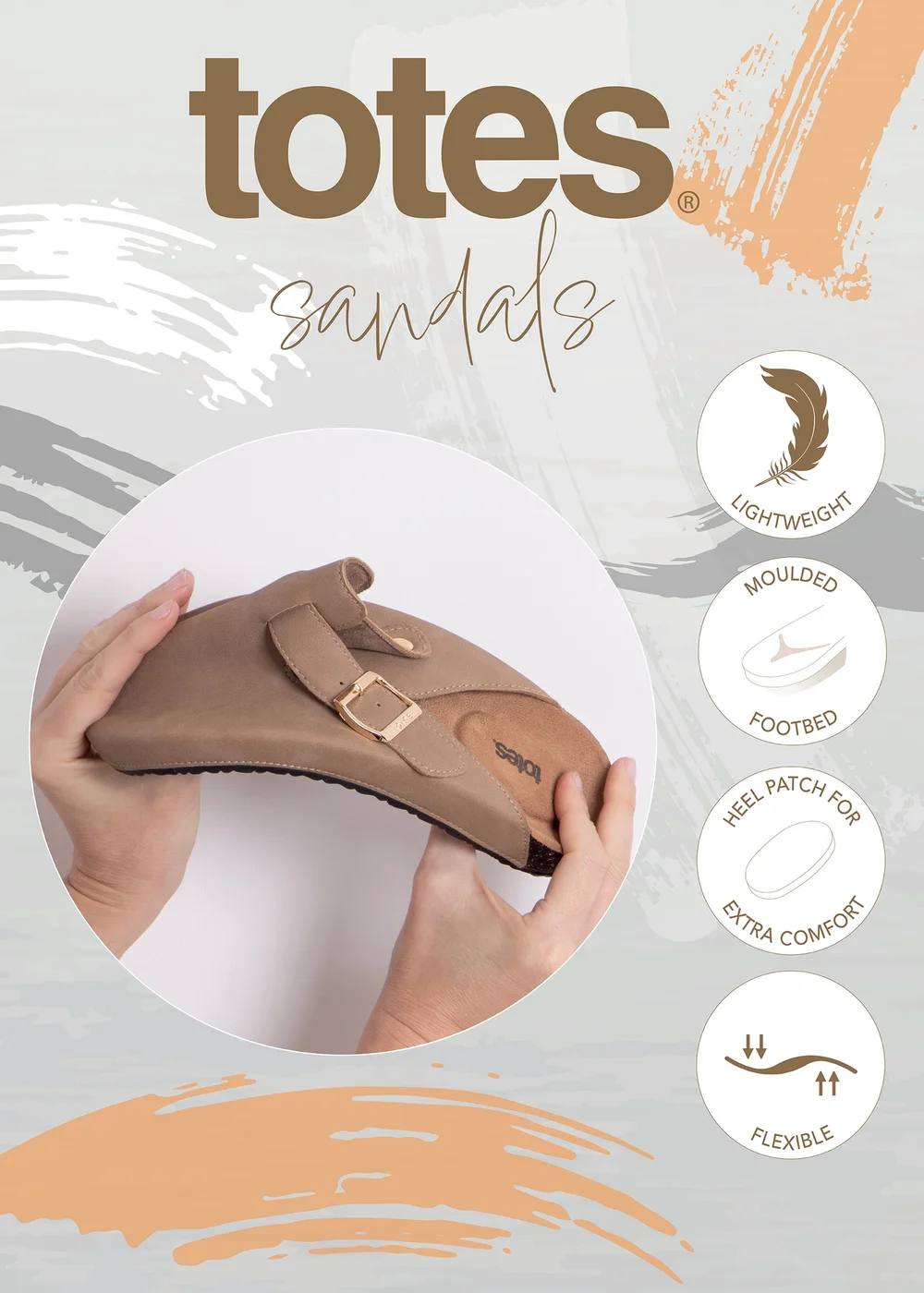 Totes Taupe PU Clog - 4 Image 3