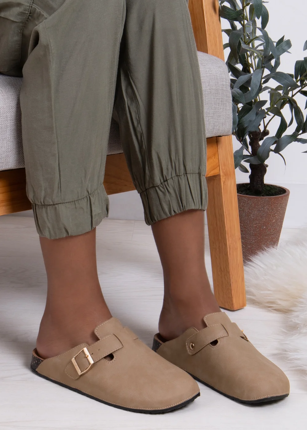 Totes Taupe PU Clog - 4 Image 2