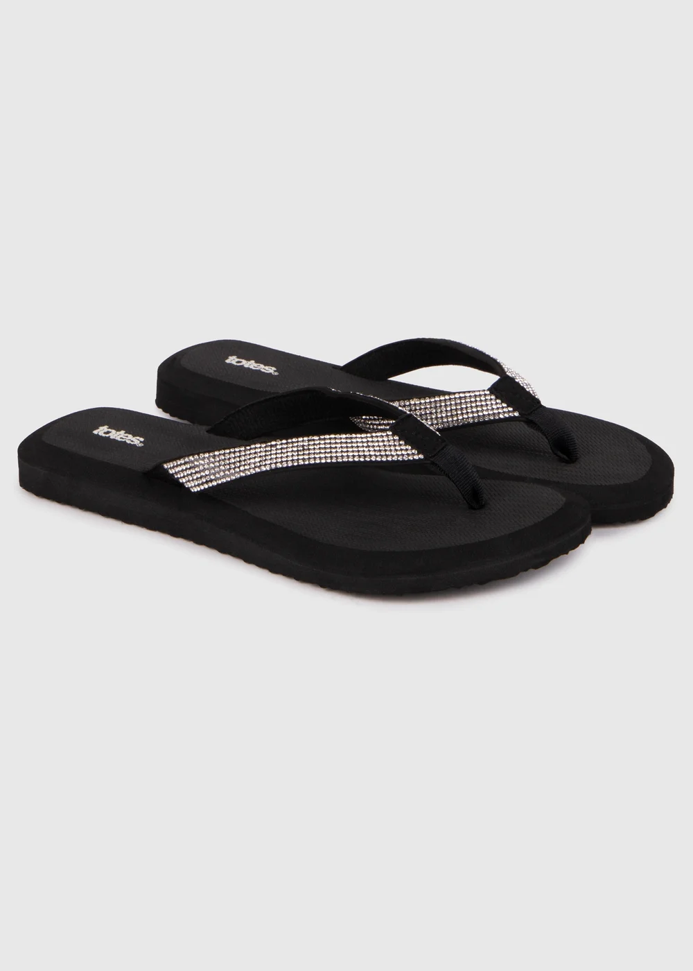 Totes Black Beaded Toe Post - 4 Image 1