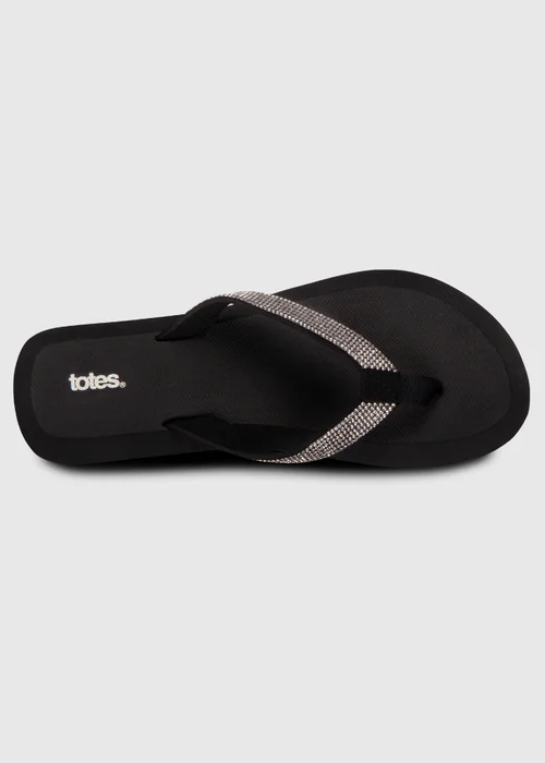 Totes Black Beaded Toe Post - 4 Image 5