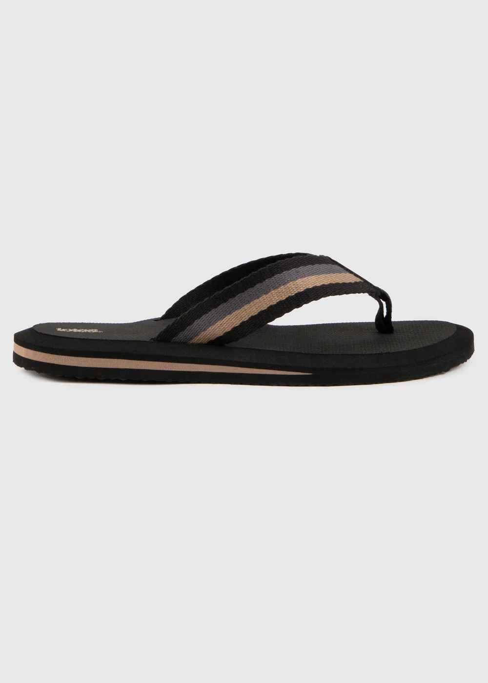 Totes Black Tape Toe Post Sandal - 8 Image 4