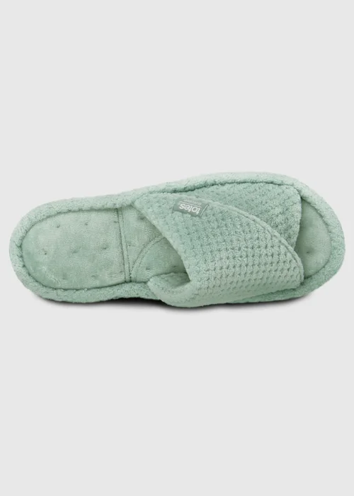 Totes Isotoner Mint Popcorn Turnover Open Toe Slippers - Size 6 Image 5