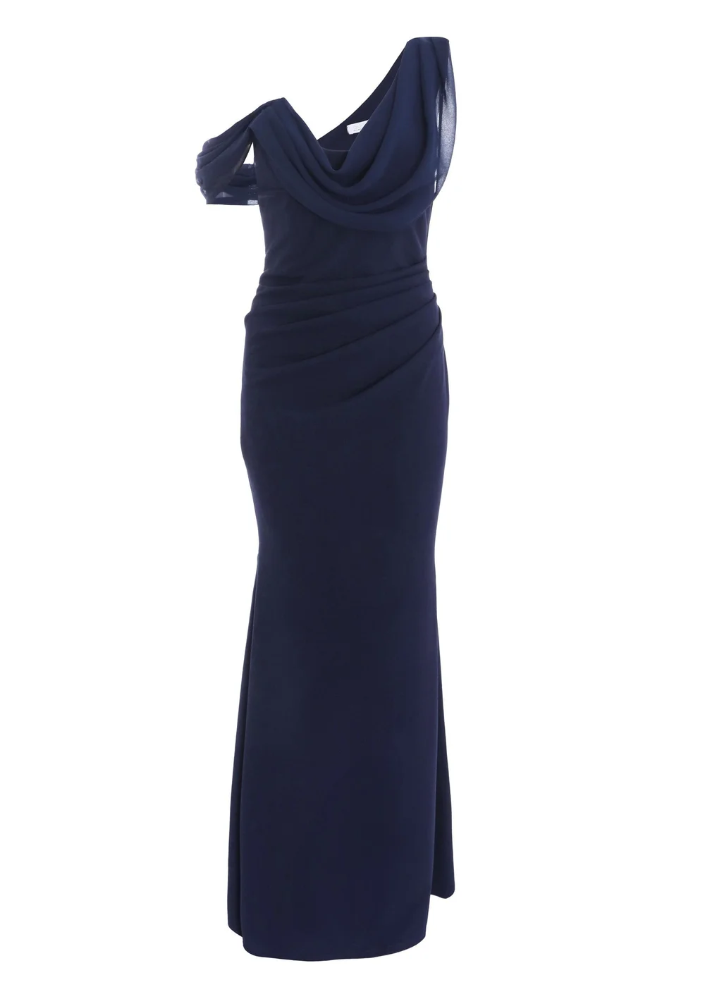 quiz asymmetric cowl neck maxi dress Aisle-3 Quiz Women's Asymmetric Cowl Neck Maxi Dress