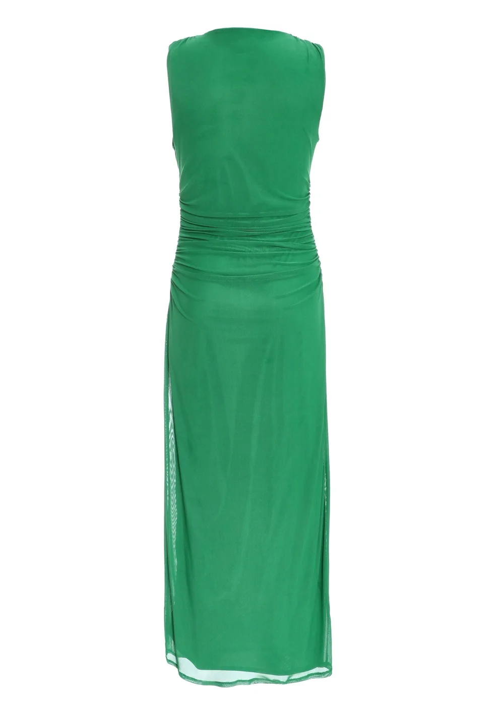Quiz Green Mesh Ruched Bodycon Midaxi Dress - 6 Image 5