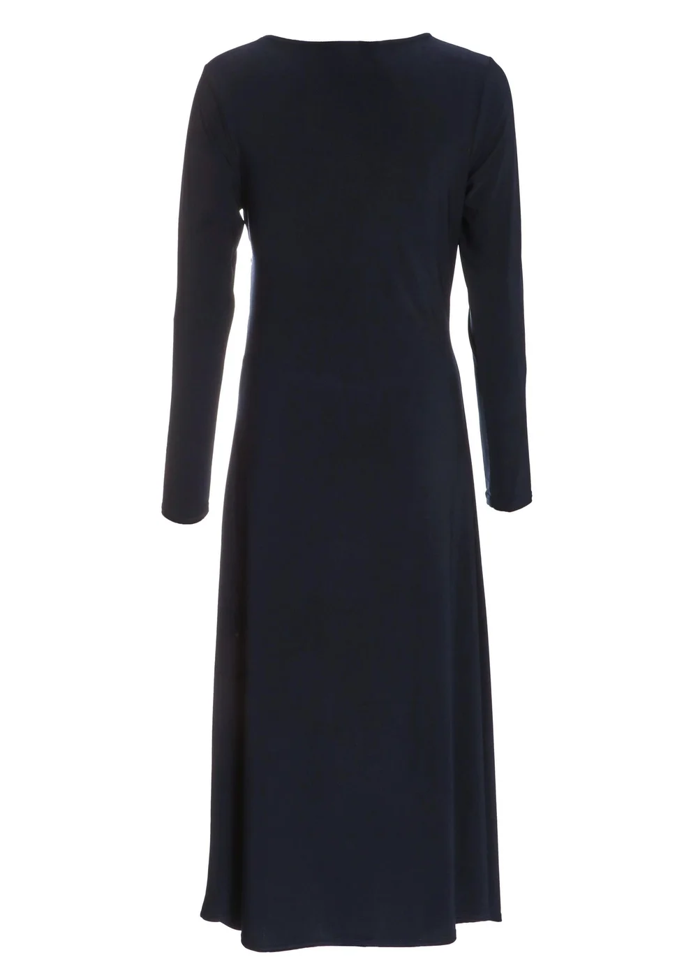 Quiz Navy Ruched Long Sleeve Midi Dress - 8 Image 5