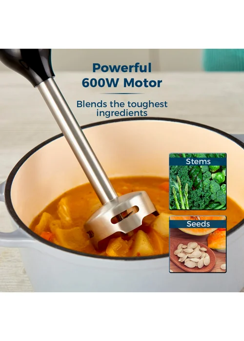 Tower Black 600W Hand Blender - One Size Image 3