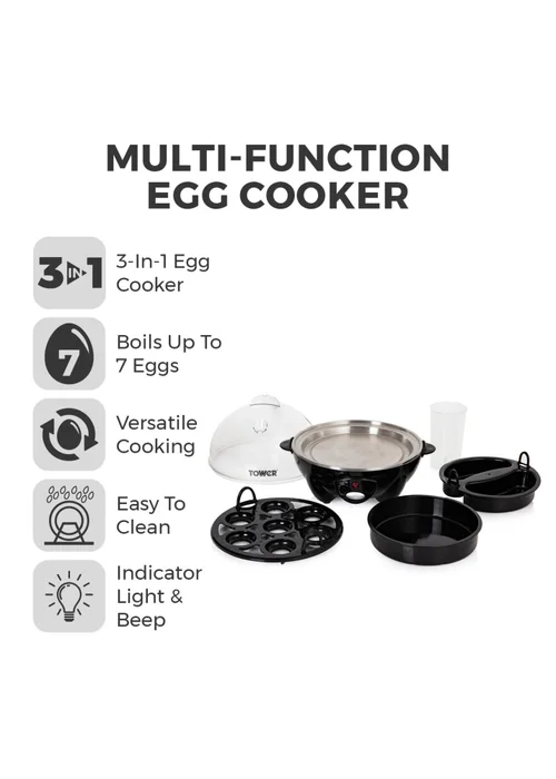 Tower 360W Egg Cooker - One Size Image 3