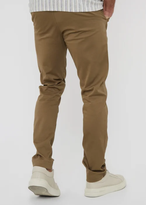 Threadbare Brown Castello Cotton Slim Fit Chino Trousers With Stretch - 38 waist 32 leg Image 2