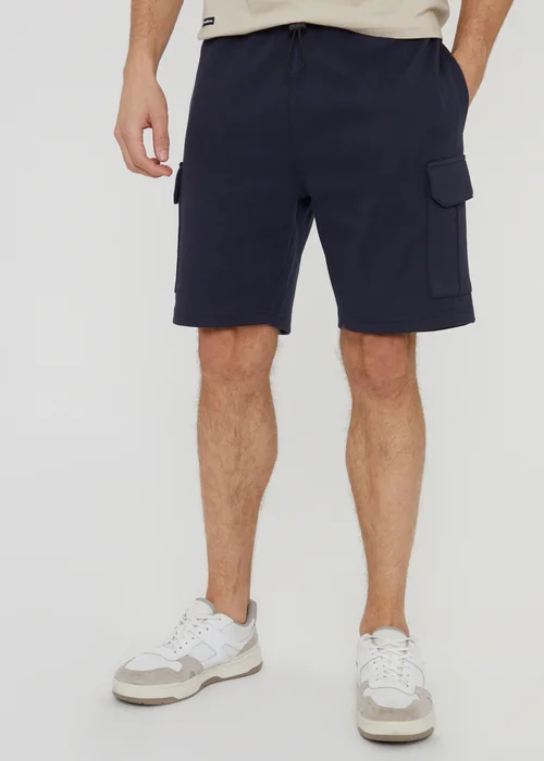 Threadbare Navy Cargo Pocket Sweat Shorts - 2XL Image 1