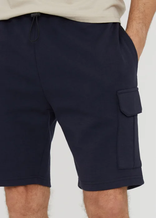 Threadbare Navy Cargo Pocket Sweat Shorts - 2XL Image 3