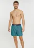 Threadbare Blue Carwood Contrast Geometric Print Swim Shorts - Large Image 4