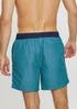 Threadbare Blue Carwood Contrast Geometric Print Swim Shorts - Large Image 2