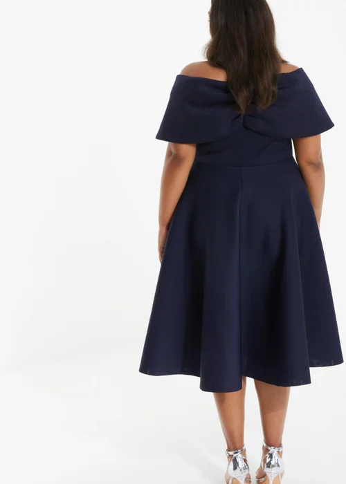 Quiz Blue Curve Midi Skater Dress - 18 Image 2