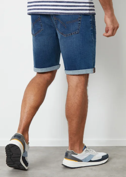Threadbare Blue Turn Up Denim Shorts - 30 W Image 2