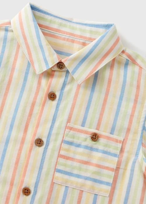 Boys Multicoloured Stripe Shirt (1-7yrs) - 1 to 1 half years Image 2