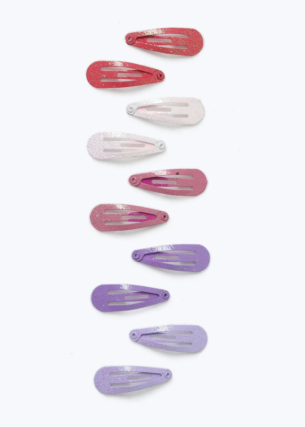 10 Pack Multicolour Mini Hair Clips - One Size Image 1