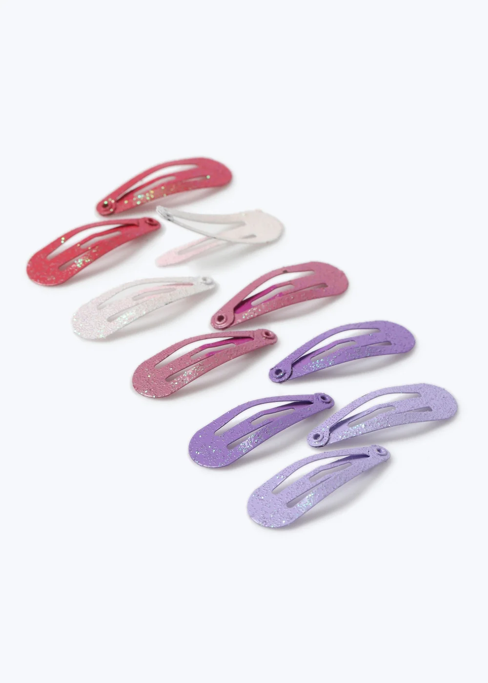 10 Pack Multicolour Mini Hair Clips - One Size Image 2