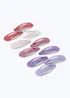 10 Pack Multicolour Mini Hair Clips - One Size Image 2