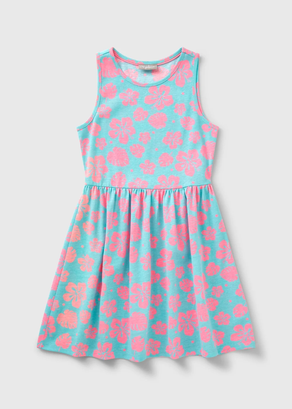 Girls Black Good Vibes Jersey Dress (7-13yrs) - 7 Yrs Image 1