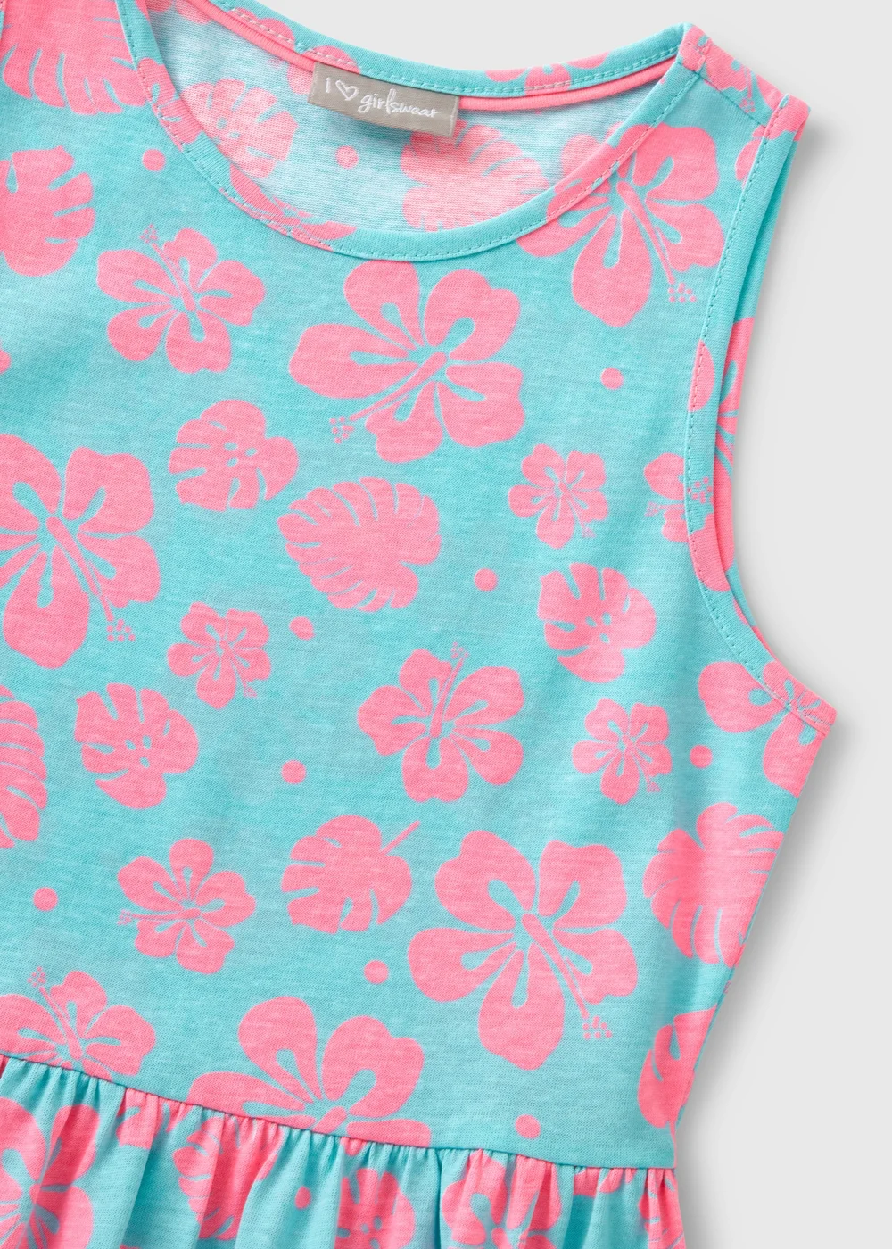 Girls Black Good Vibes Jersey Dress (7-13yrs) - 7 Yrs Image 2