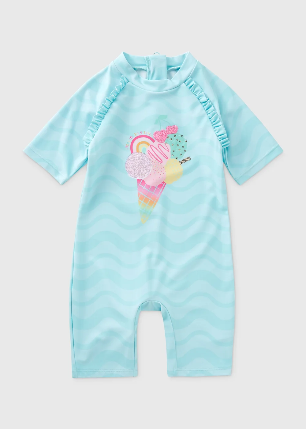 Girls Blue Ice Cream Surf Suit (1-7yrs) - 1 to 1 half years Image 1