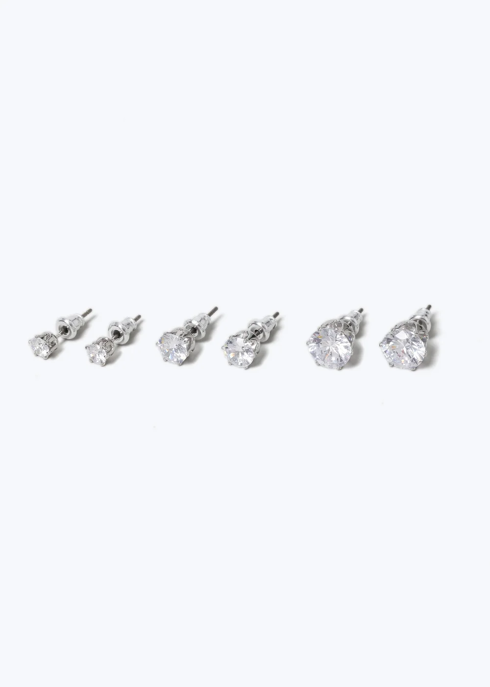 Silver 3 Pack Earrings - One Size Image 2