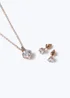Muse Rose Gold Necklace and Earrings Set - One Size Image 2