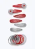 Red Hair Bobble and Hair Clip Set - One Size Image 1