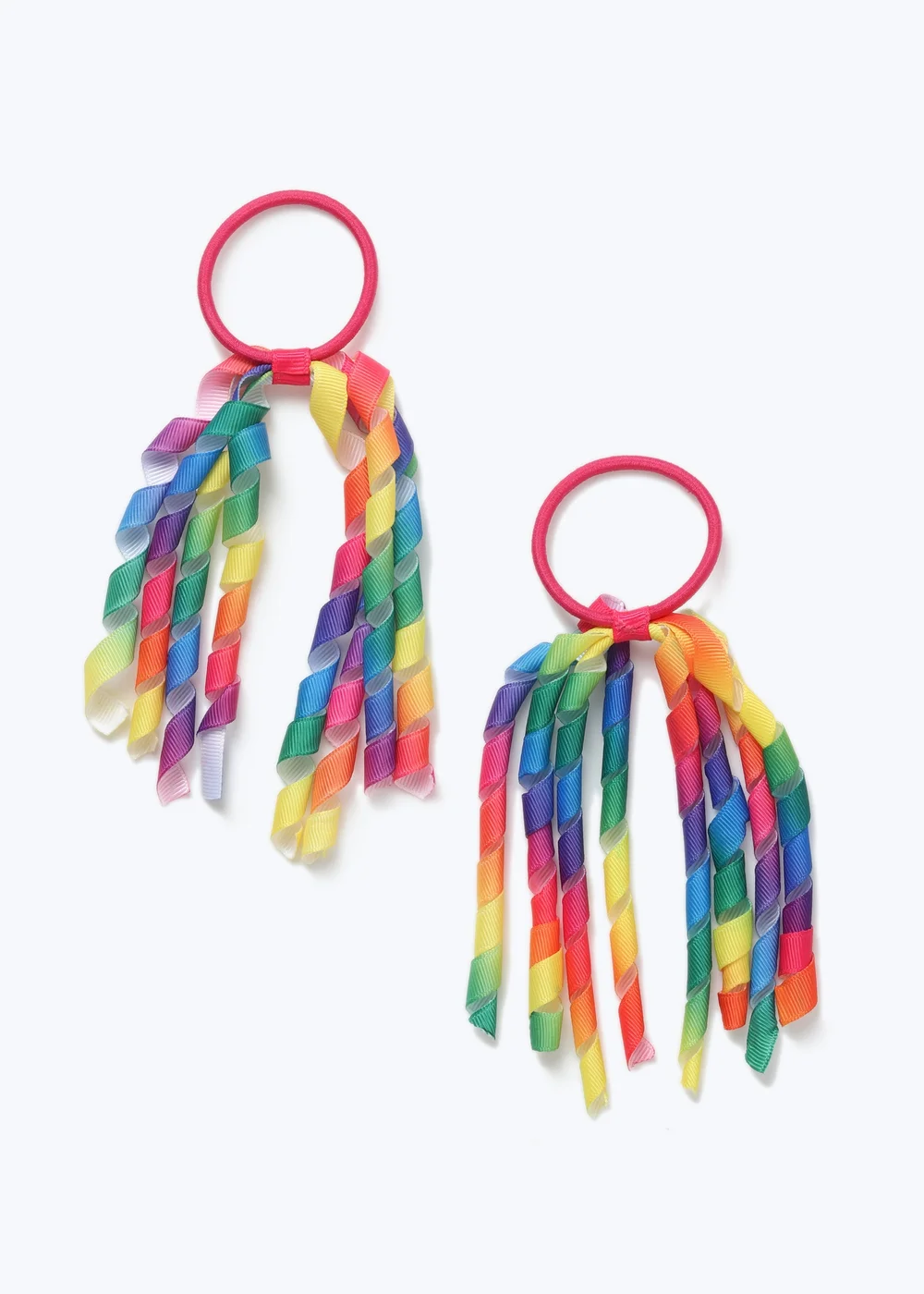 Multicoloured Ribbon Hair Bobbles - One Size Image 1